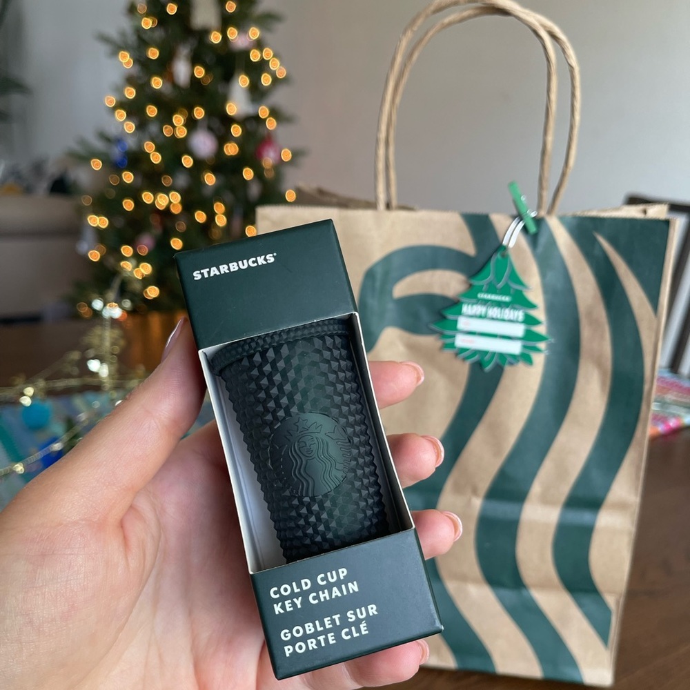 NWT STARBUCKS Dark Green Studded Cold Cup Key Chain🥤